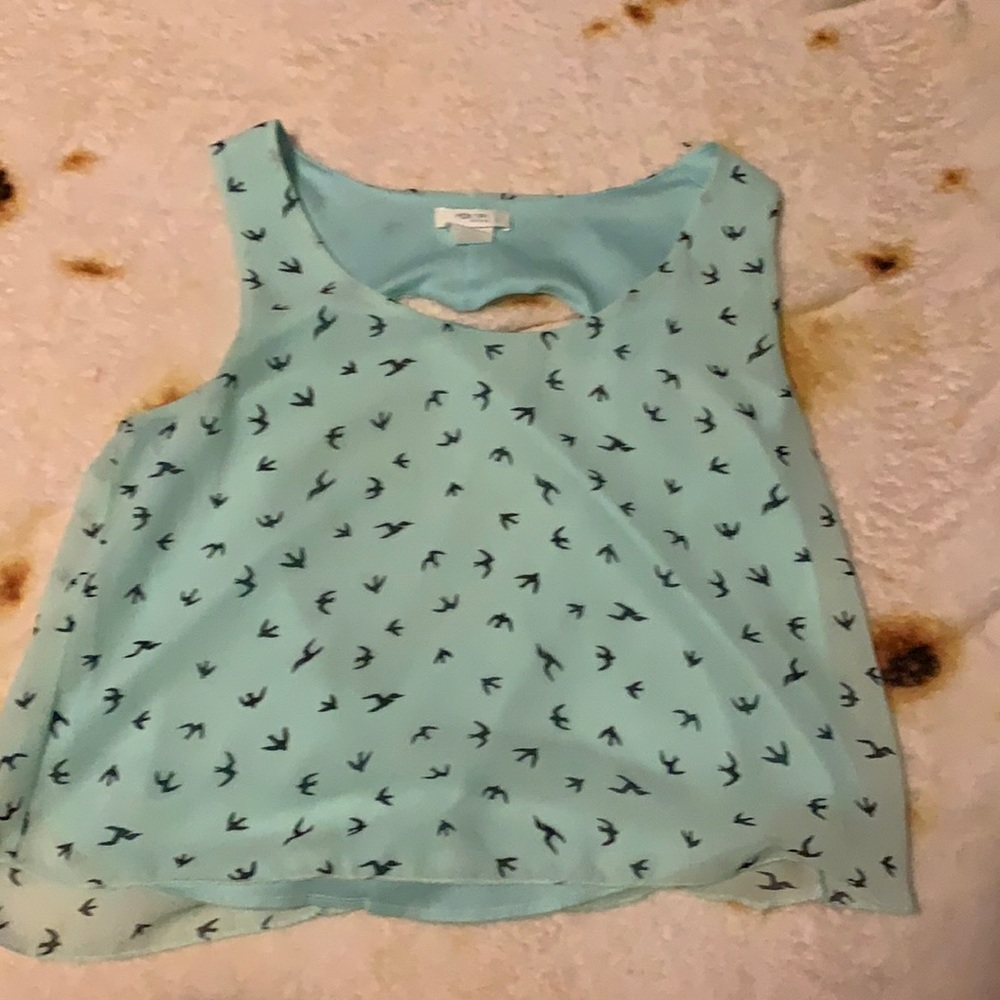 Open back hollister crop tank top